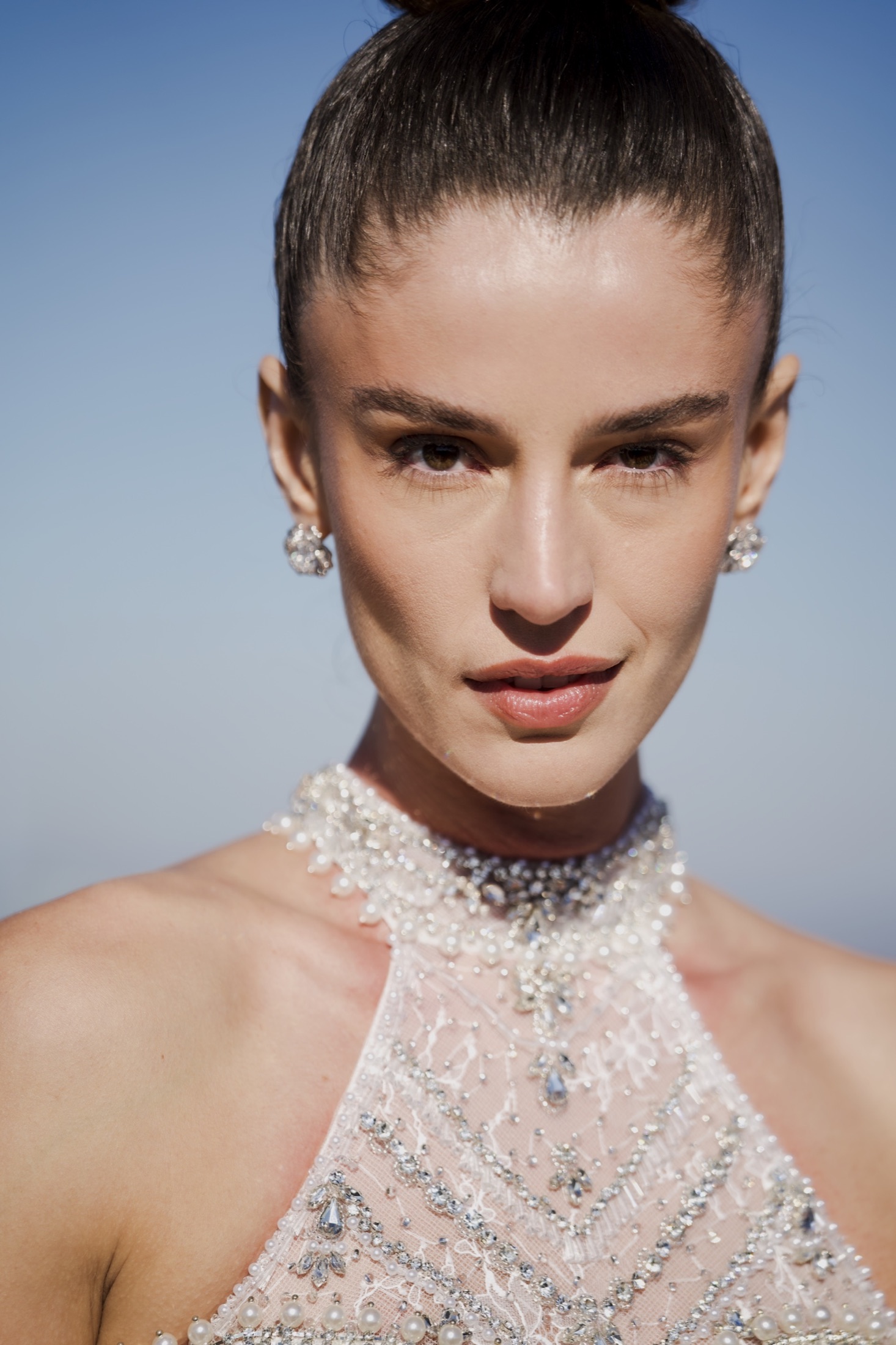 Romantic editorial bridal portrait